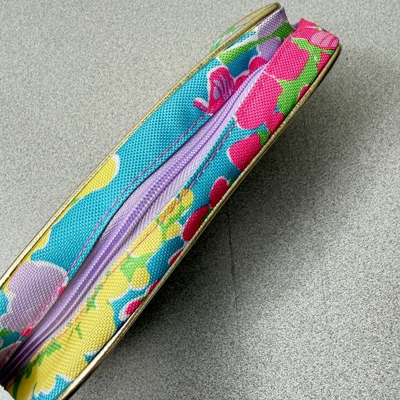 Lilly Pullitzer Estee Lauder Makeup Bag Zip Pouch Colorful Travel Floral Small - Picture 3 of 9